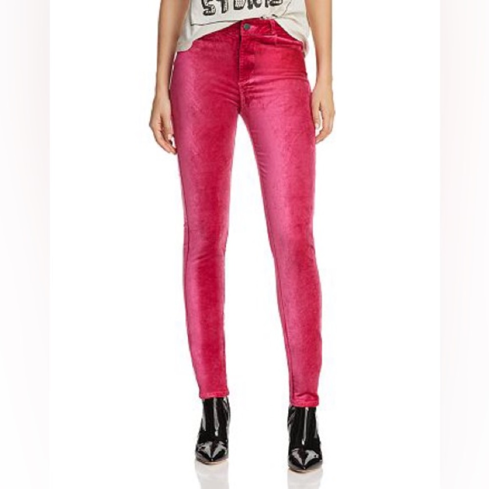 Paige 25 HOXTON Ultra hot pink skinny pants